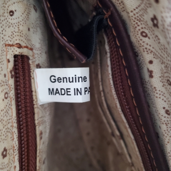 BOHO Western Leather Handbag Floral Tooled Turquoise Cut Outs Pockets Cowgirl - Picture 5 of 15